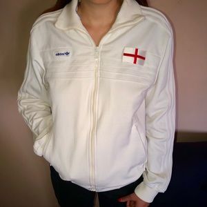 England White Adidas Originals 1982 Track Top